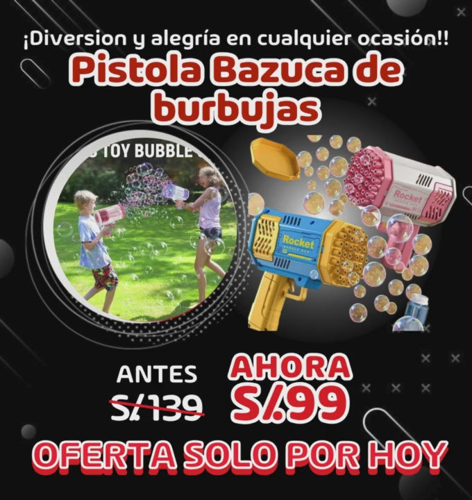 Pistola Bazuca de Burbujas